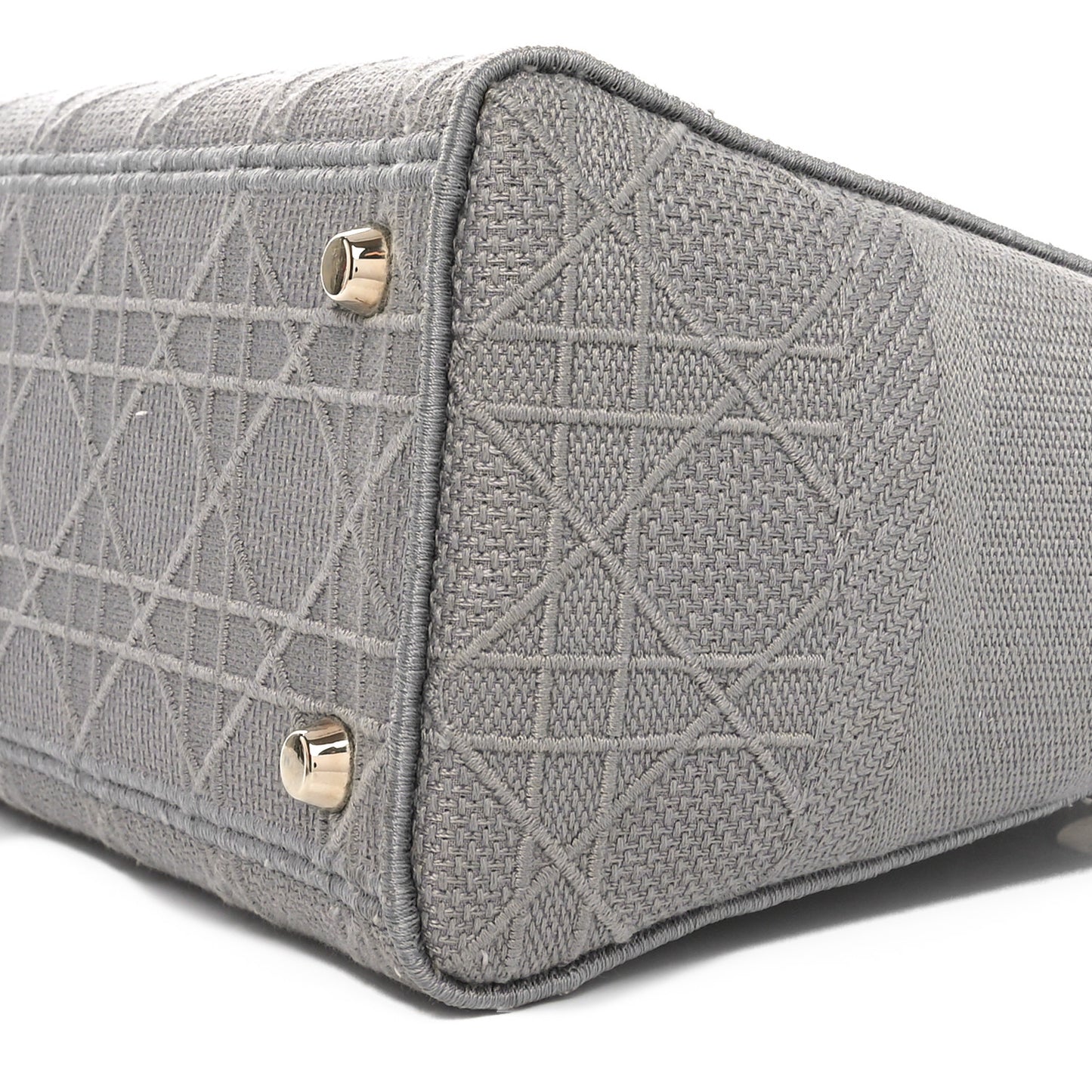 Canvas Embroidered Cannage Medium Lady D-Lite Gray