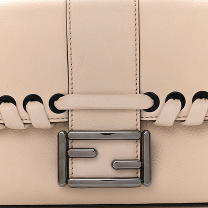 Fendi Vitello Dolce Lace Up Baguette Camelia 8 of 11