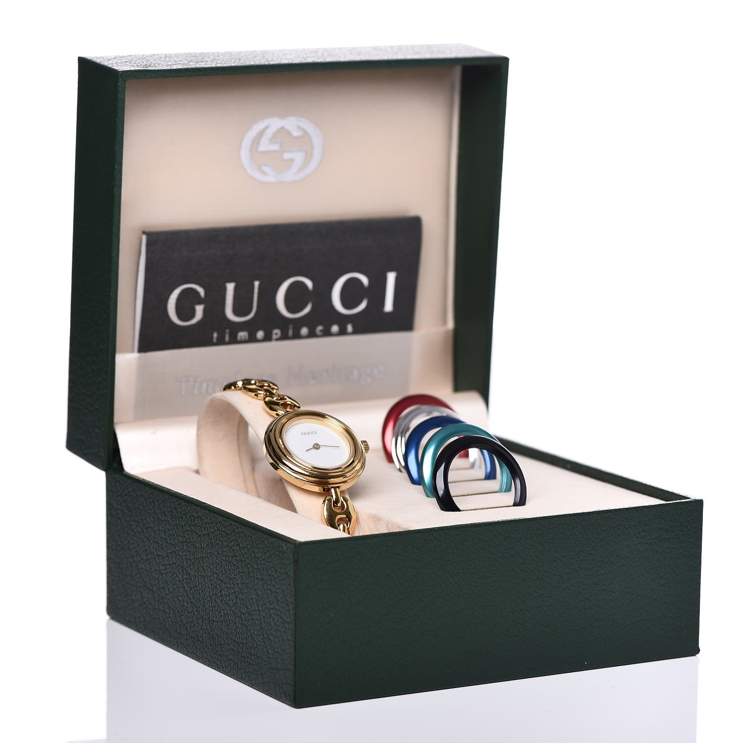 Gucci Stainless Steel 26mm Rice Link Interchangeable Bezel Quartz Watch 7 of 7