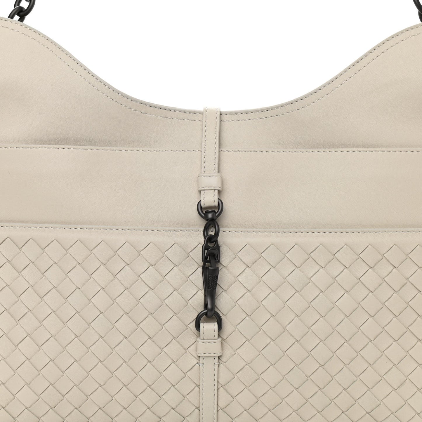 Nappa Intrecciato Shoulder Bag White