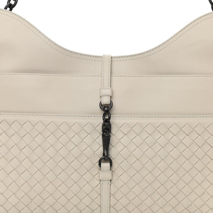 Bottega Veneta Nappa Intrecciato Shoulder Bag White 7 of 10