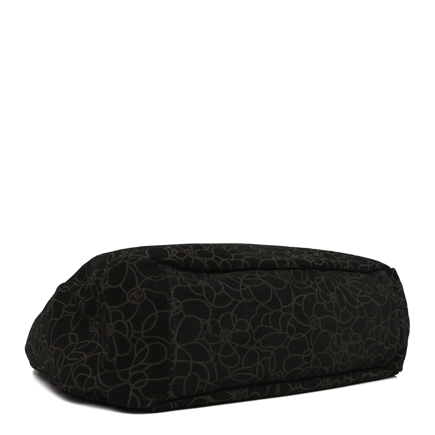 Chanel Suede Camellia Hobo Bag Black 6 of 19