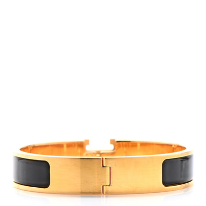 Hermes Enamel Narrow Clic Clac H Bracelet PM Black 3 of 6