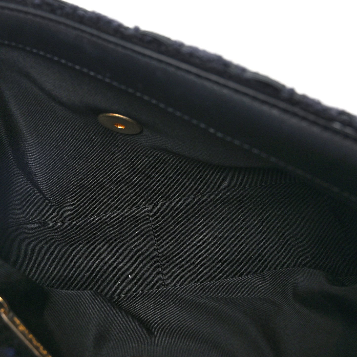 Tweed Quilted Medium Chanel 19 Flap Black Navy Gold