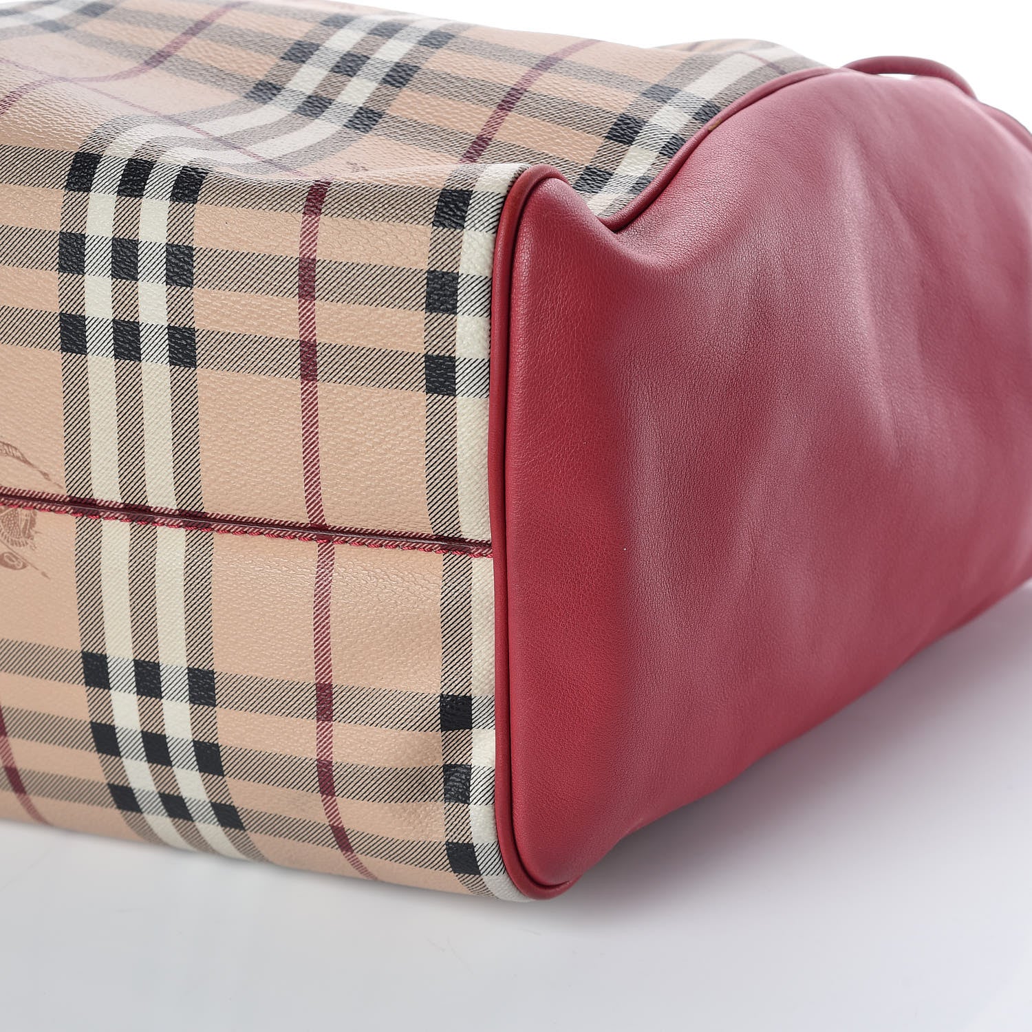 Burberry Haymarket Check Small Knots Canterbury Tote Pink 9 of 13