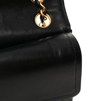 Chanel Lambskin Quilted Medium Double Flap Black 14 of 23
