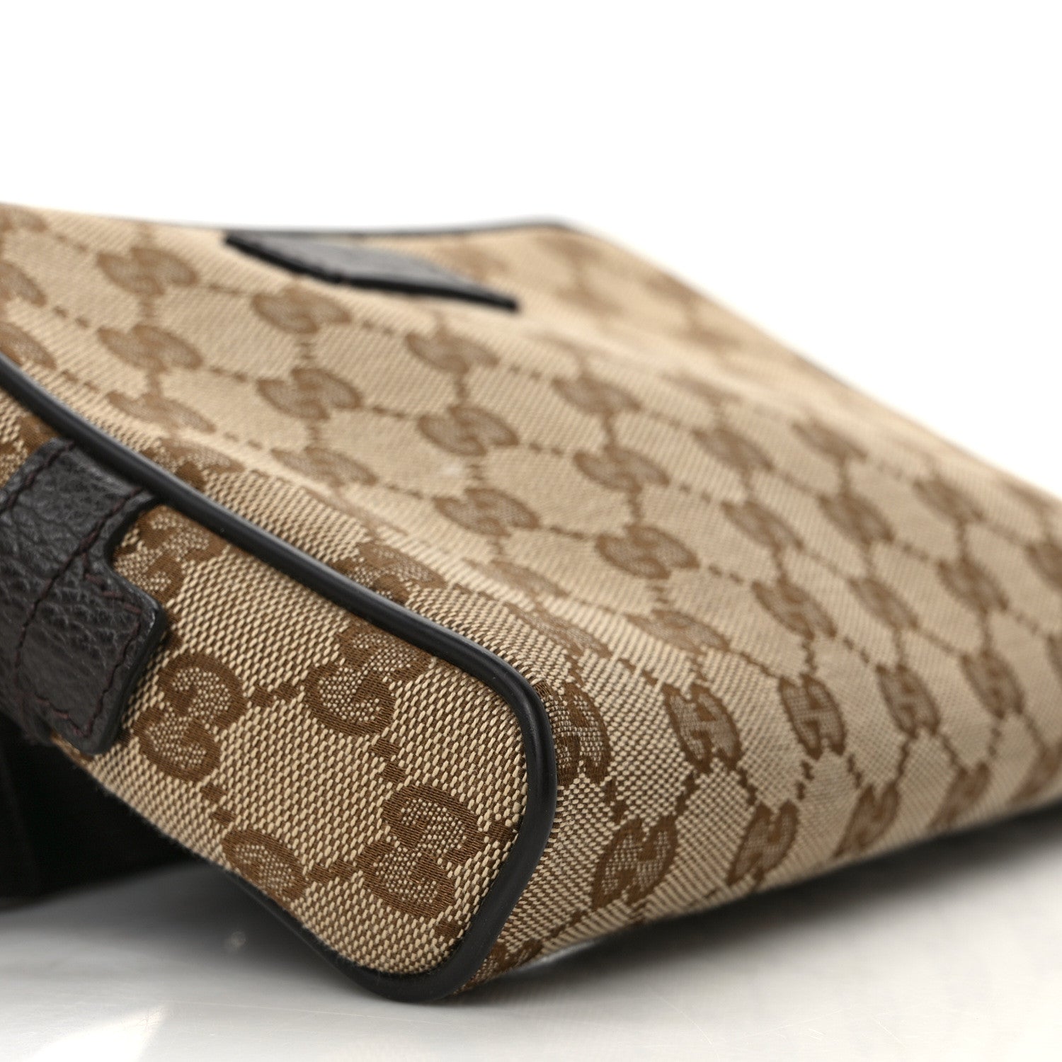 Gucci Monogram Belt Bag Beige Ebony Testa di Moro Marrone Scuro 8 of 10
