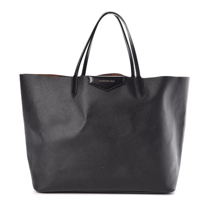 Givenchy Textured Coated Canvas Peacock Print Large Antigona Tote Black 3 of 12