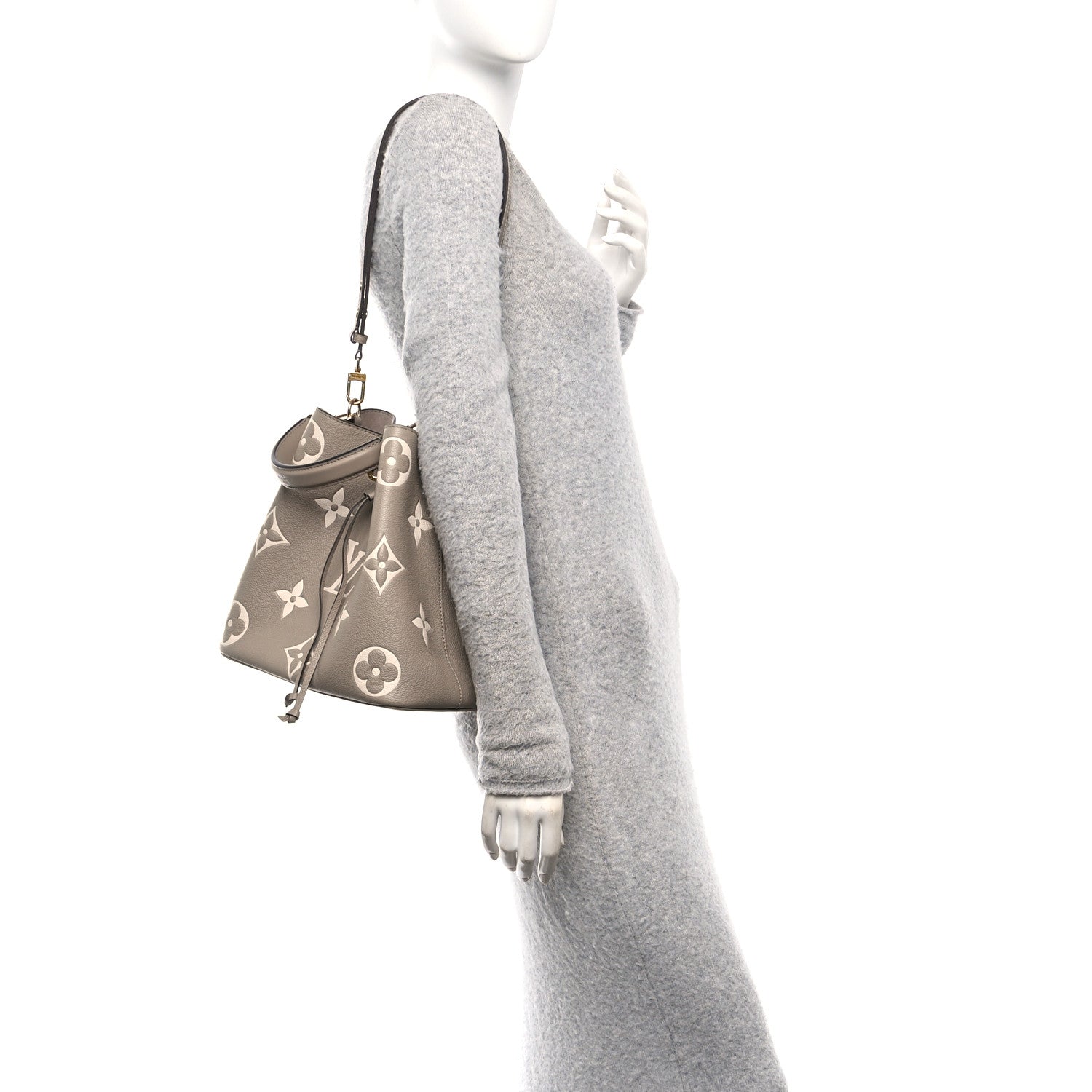 Louis Vuitton Empreinte Monogram Giant Neonoe MM Tourterelle Creme 2 of 10
