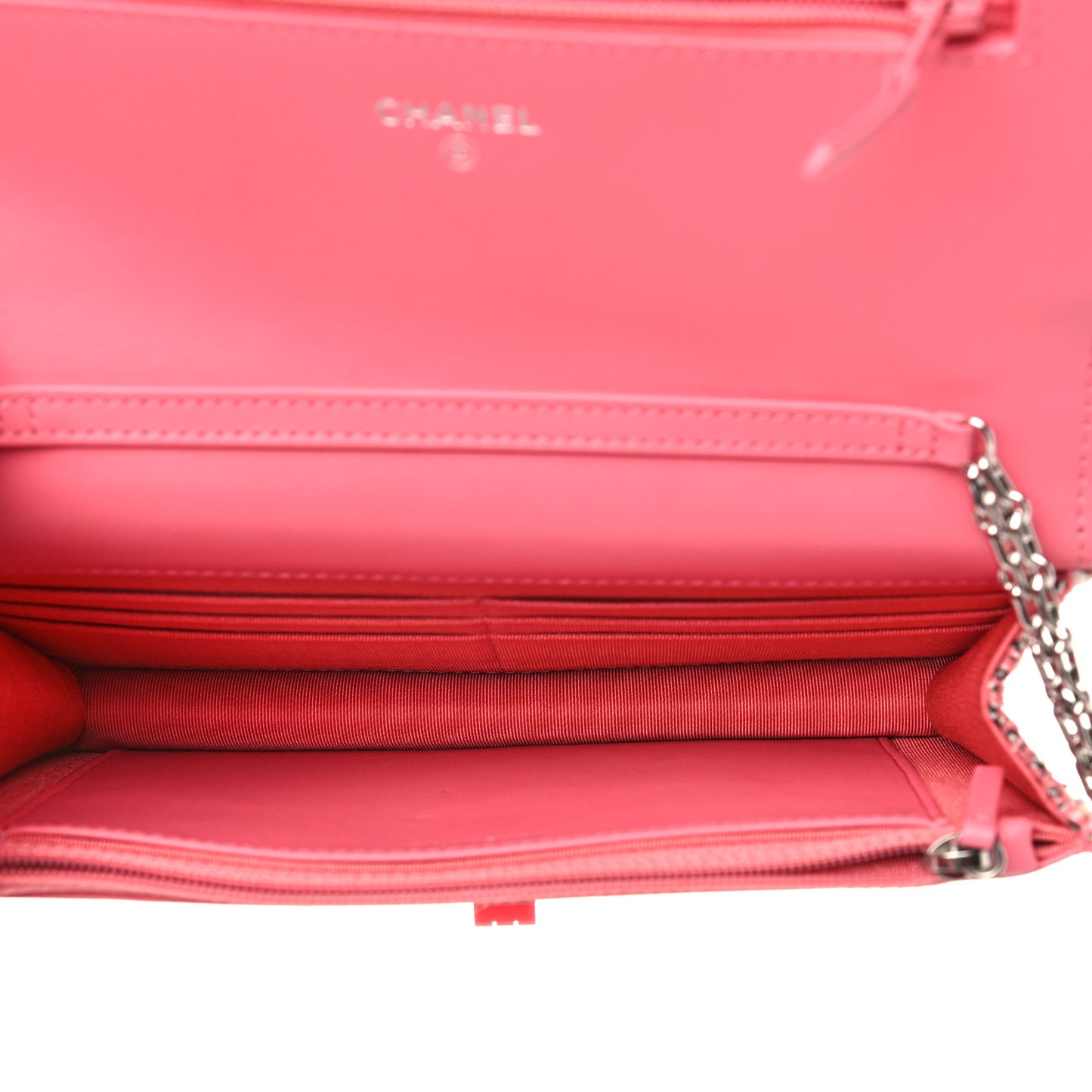 Tweed Quilted Reissue Wallet On Chain WOC Pink