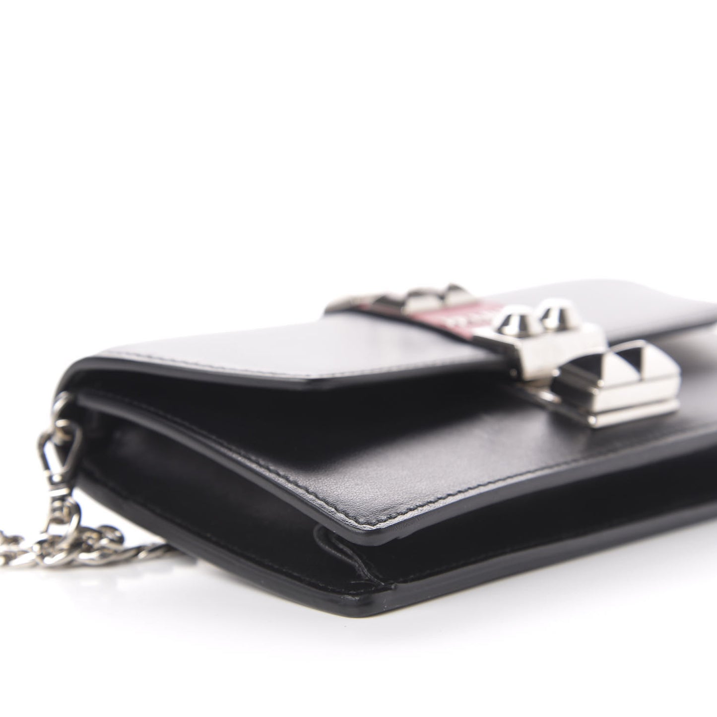 City Calfskin Studded Mini Elektra Crossbody Bag Black Fuoco