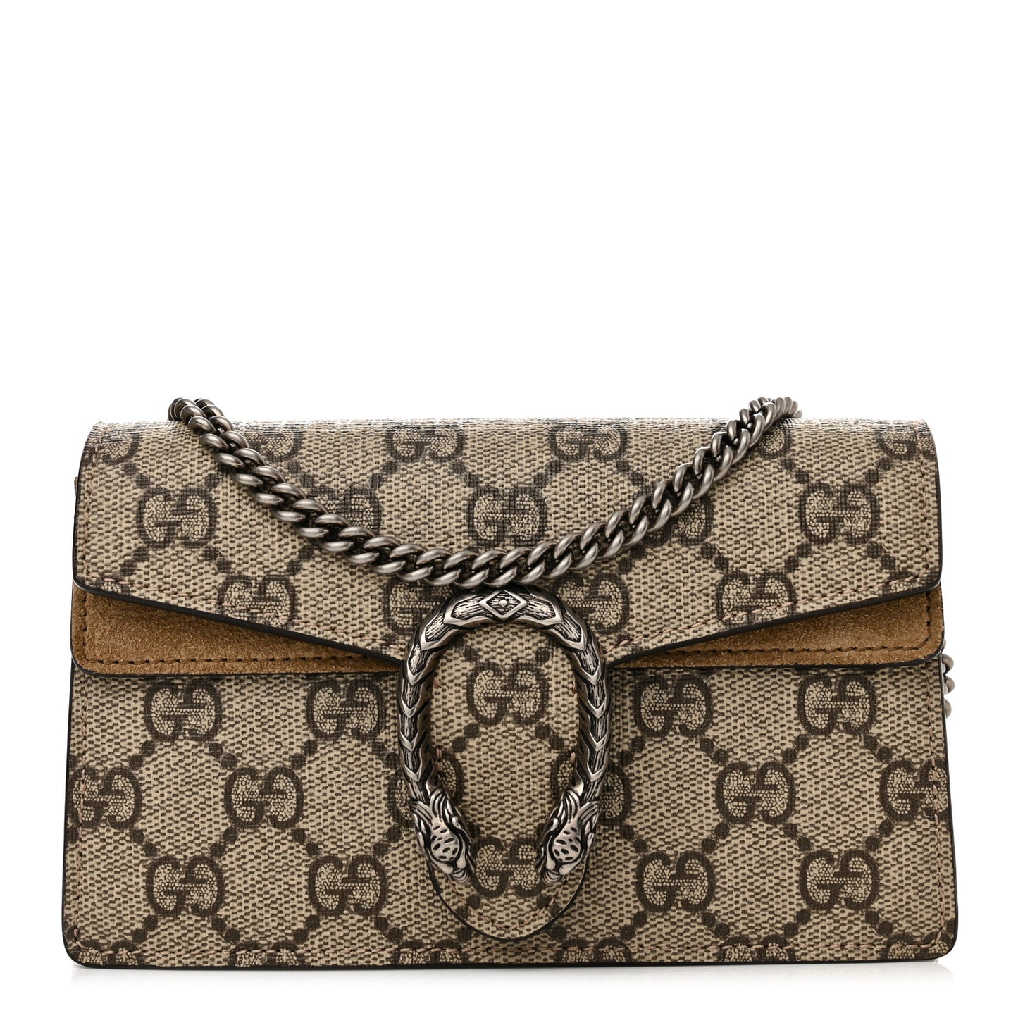 GG Supreme Monogram Super Mini Dionysus Shoulder Bag Taupe