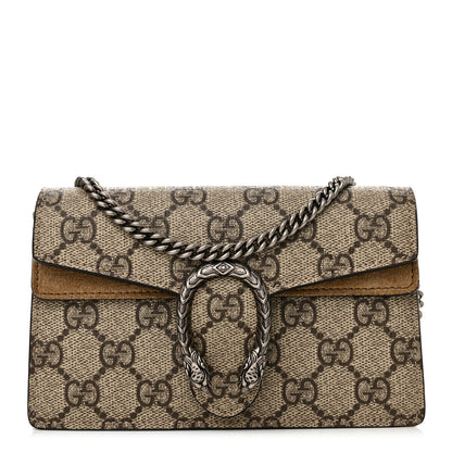 Gucci GG Supreme Monogram Super Mini Dionysus Shoulder Bag Taupe 1 of 9