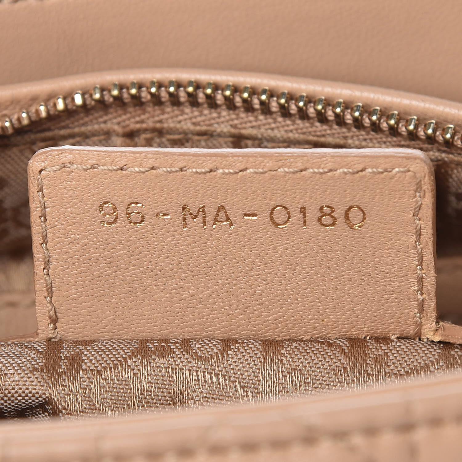 Christian Dior Lambskin Cannage Medium Lady Dior Beige 9 of 10
