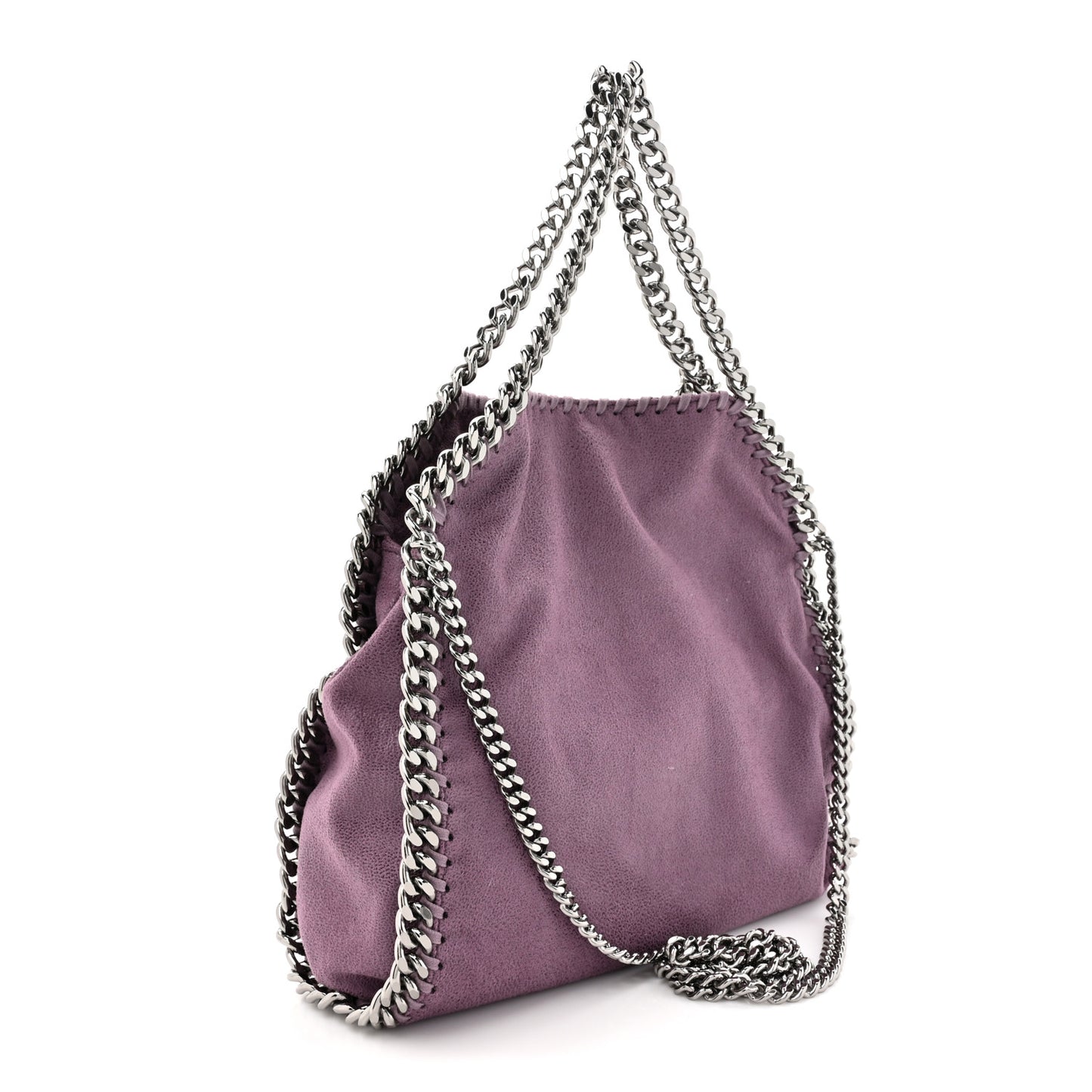 Shaggy Deer Mini Falabella Fold Over Tote Amethyste