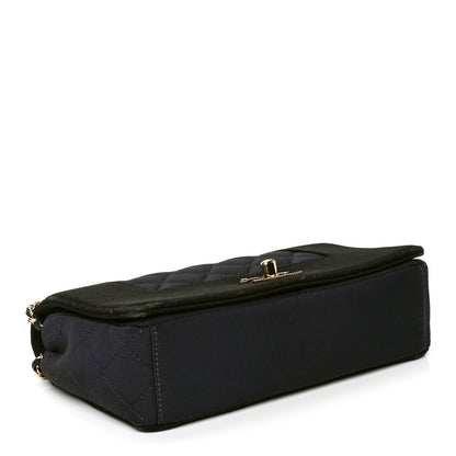 Chanel Grosgrain Satin Quilted Small Vintage Mademoiselle Flap Black 3 of 7