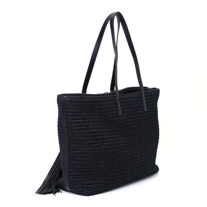 Saint Laurent Raffia Tote Black 2 of 5