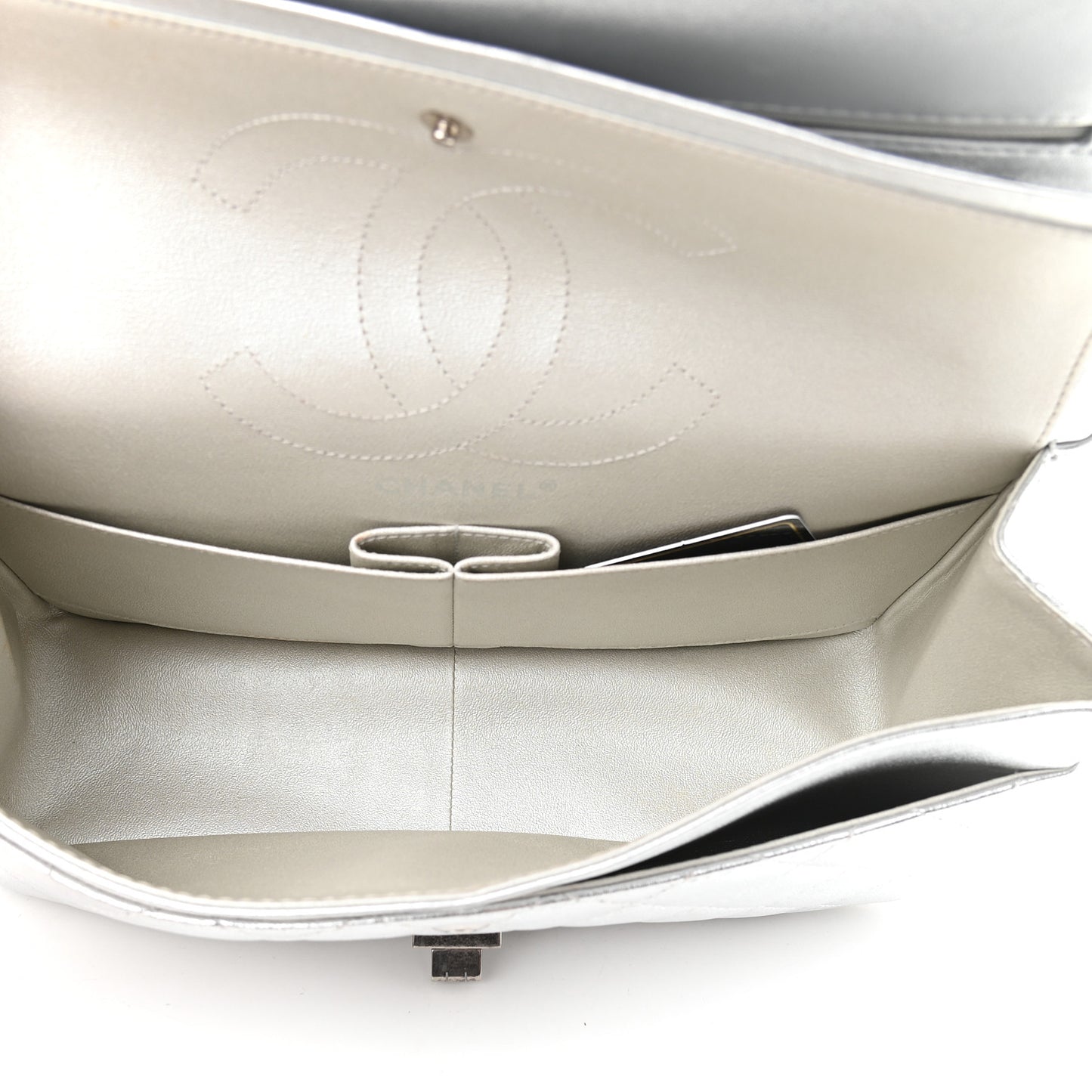 Metallic Lambskin Quilted 2.55 Reissue 226 Flap Silver