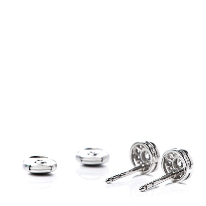 Tiffany Platinum Diamond Mini Circlet Earrings 5 of 6
