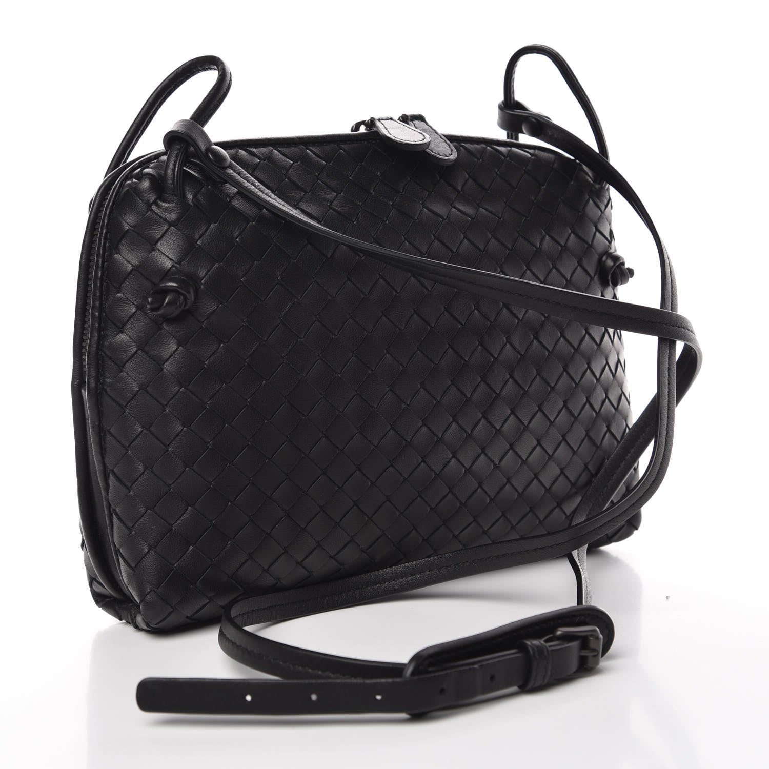 Bottega Veneta Nappa Intrecciato Nodini Bag Black 3 of 11