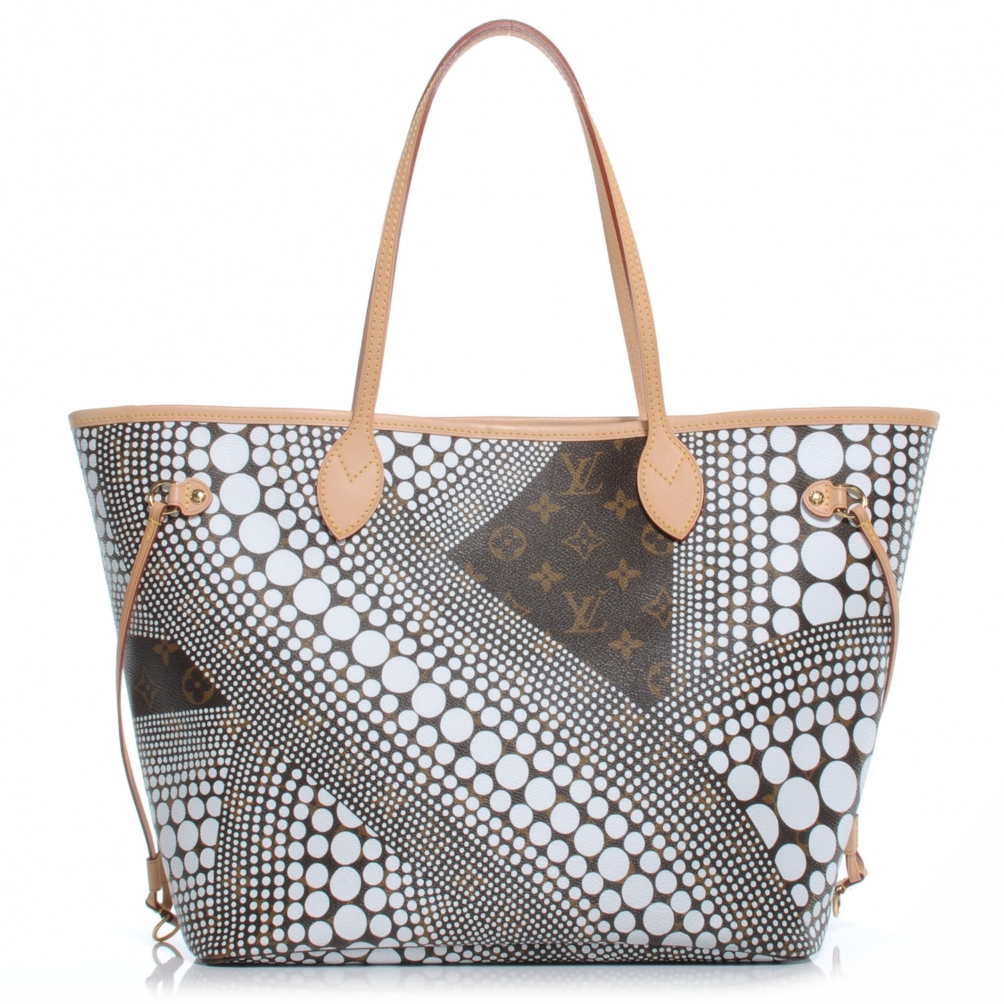 Monogram Kusama Waves Neverfull MM White