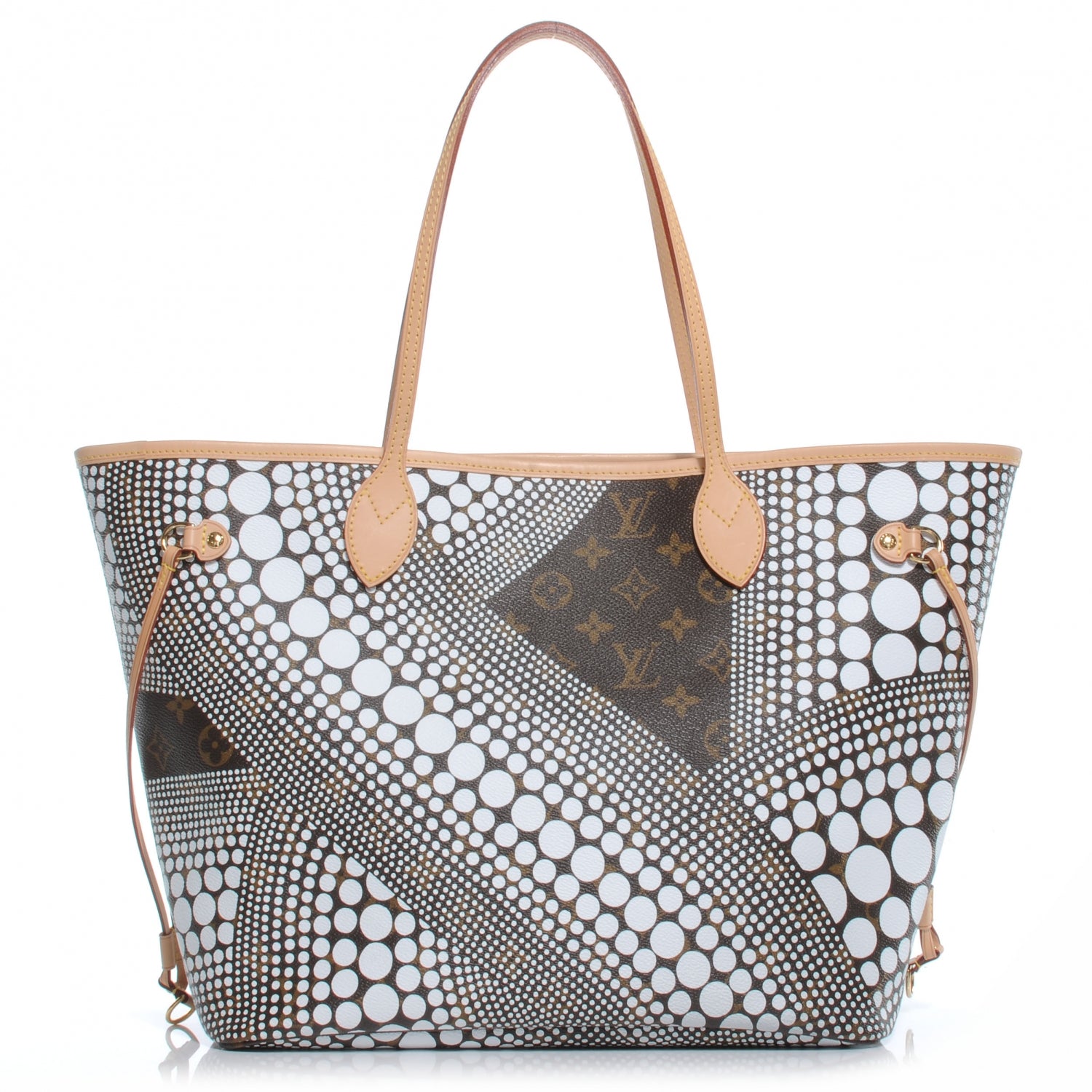 Louis Vuitton Monogram Kusama Waves Neverfull MM White 1 of 7