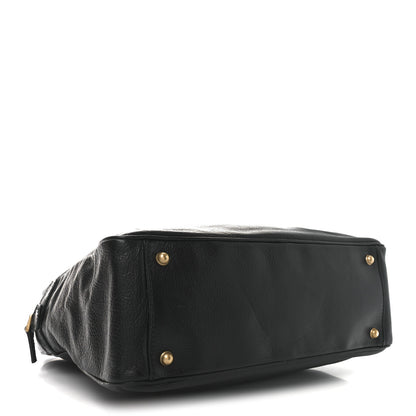 Gucci Pebbled Calfskin Blondie Studded Tote Black 4 of 10