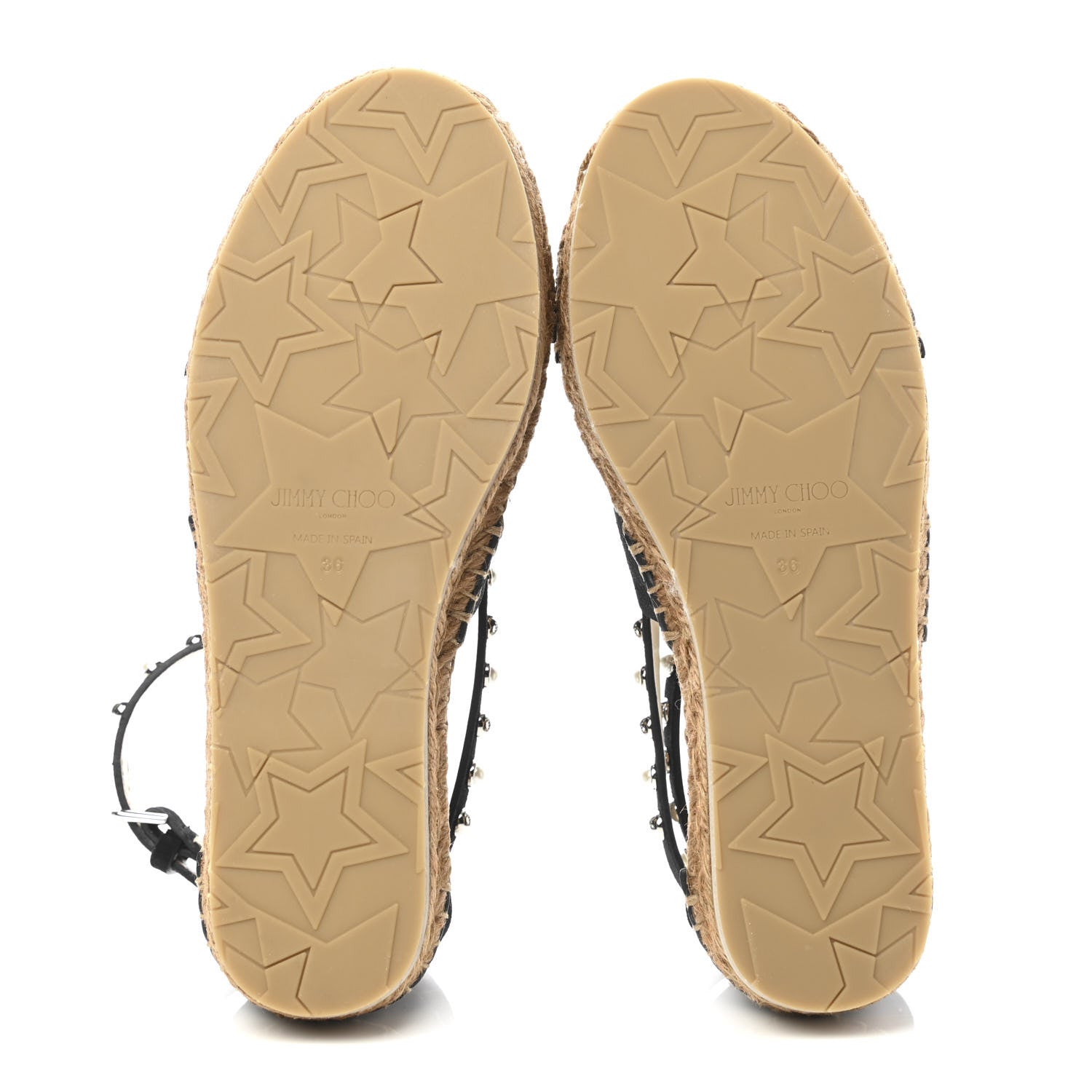 Jimmy Choo Suede Embellished Denise Espadrilles 36 Black 3 of 8