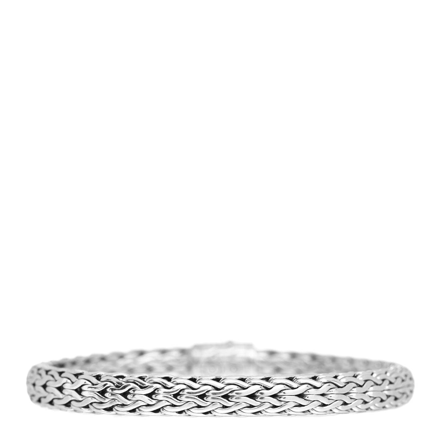 Sterling Silver Champagne Diamond 7.5mm Classic Chain Bracelet