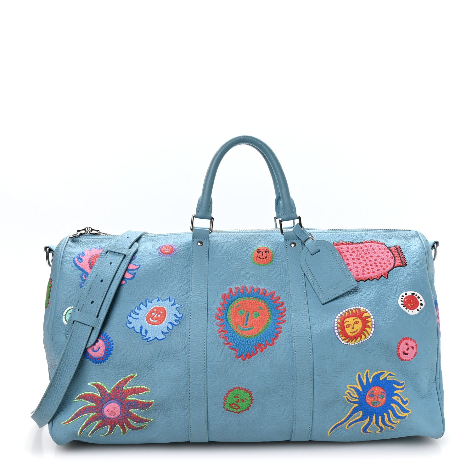 Louis Vuitton LV X YK Taurillon Monogram Keepall Bandouliere 50 Blue Multicolor 1 of 8