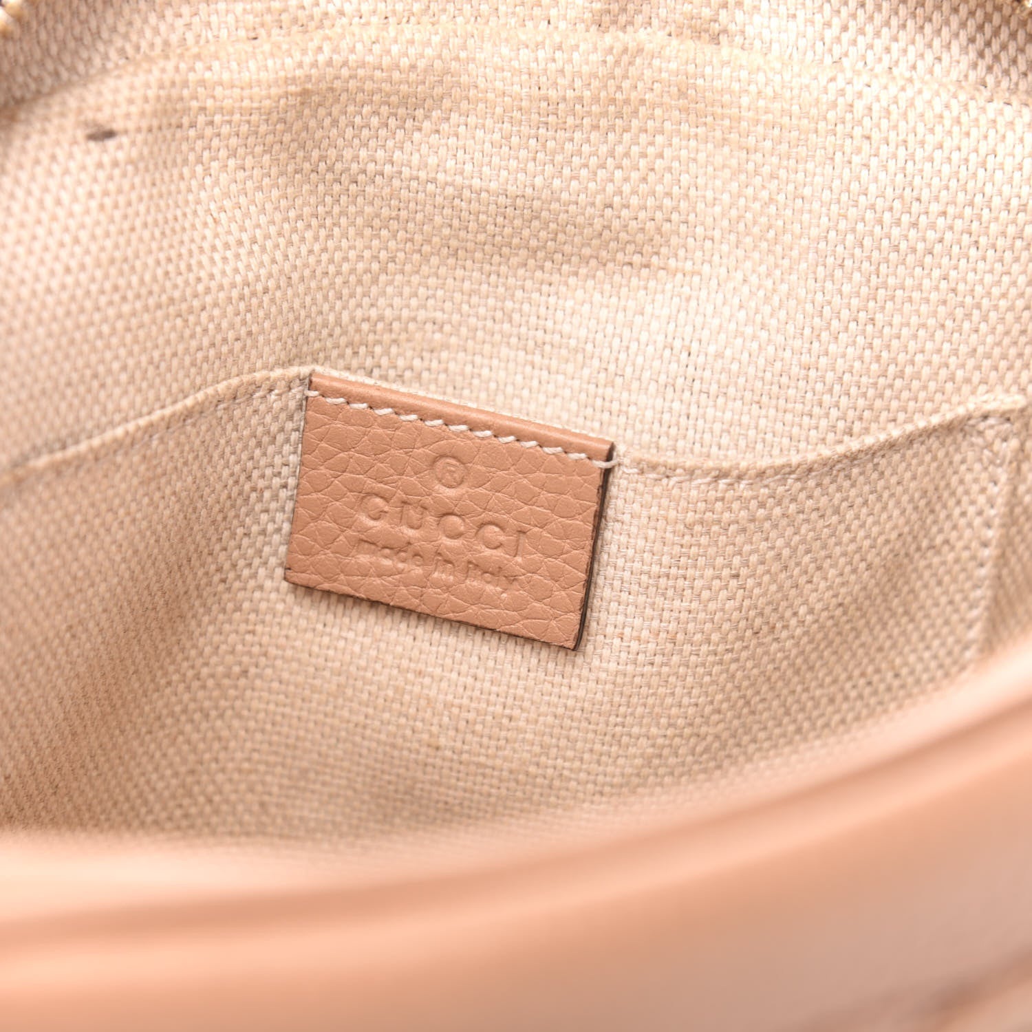 Gucci Pebbled Calfskin Small Soho Disco Bag Rose Beige 6 of 14