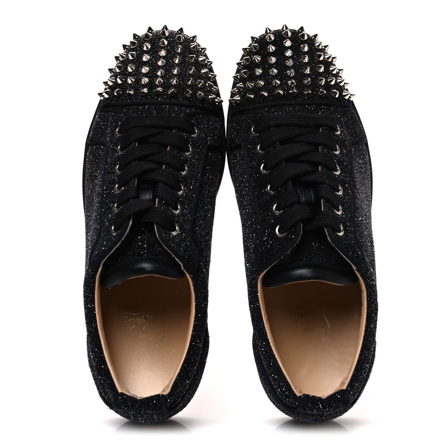 Christian Louboutin Crosta Womens Vieira Spiked Flat Comete Sneakers 41 Black 2 of 10