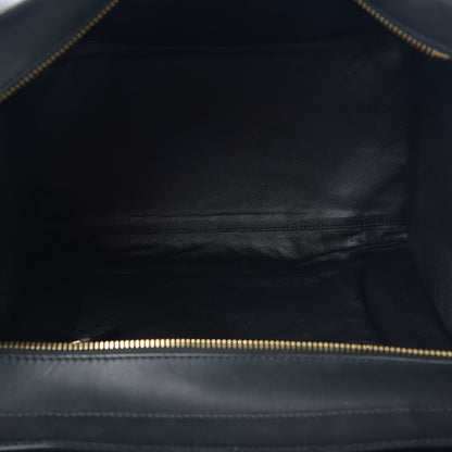 Celine Canvas Smooth Calfskin Leopard Print Mini Luggage Black 5 of 13