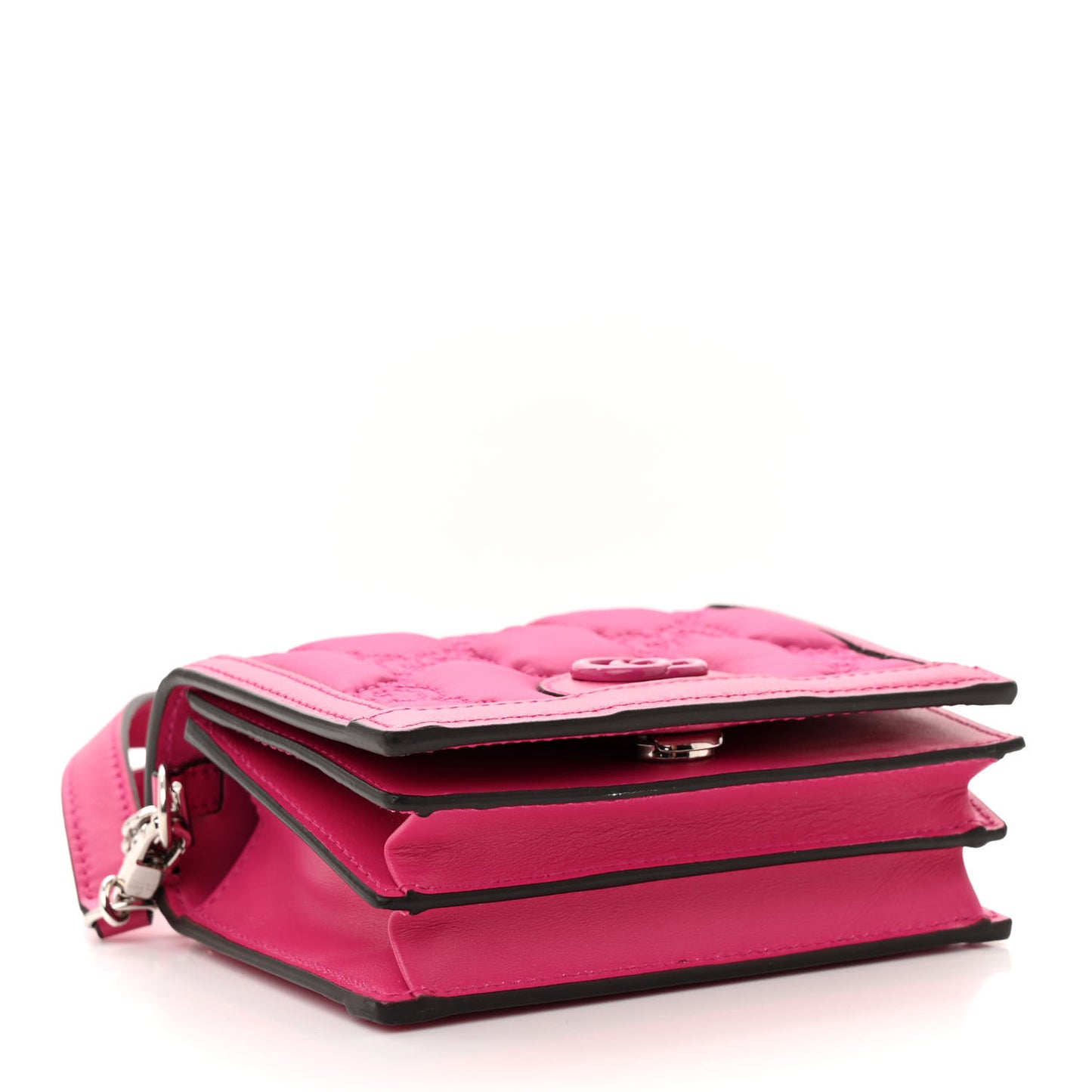 Nylon Calfskin Enamel GG Matelasse Mini Chain Bag Lovely