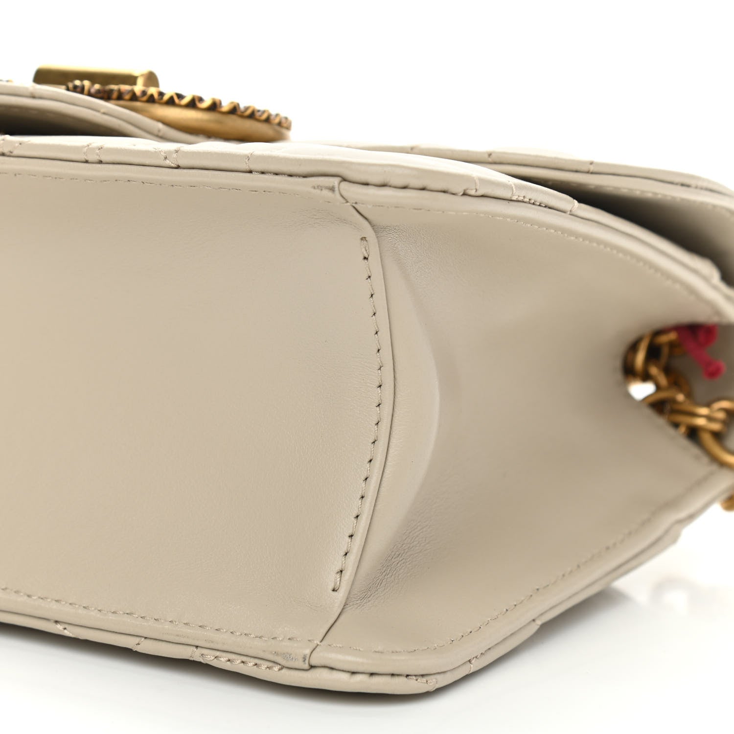 Salvatore Ferragamo Calfskin Quilted Gancini Flap Bag Peony 10 of 12