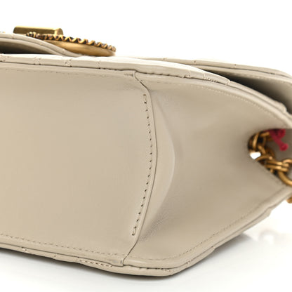 Salvatore Ferragamo Calfskin Quilted Gancini Flap Bag Peony 10 of 12