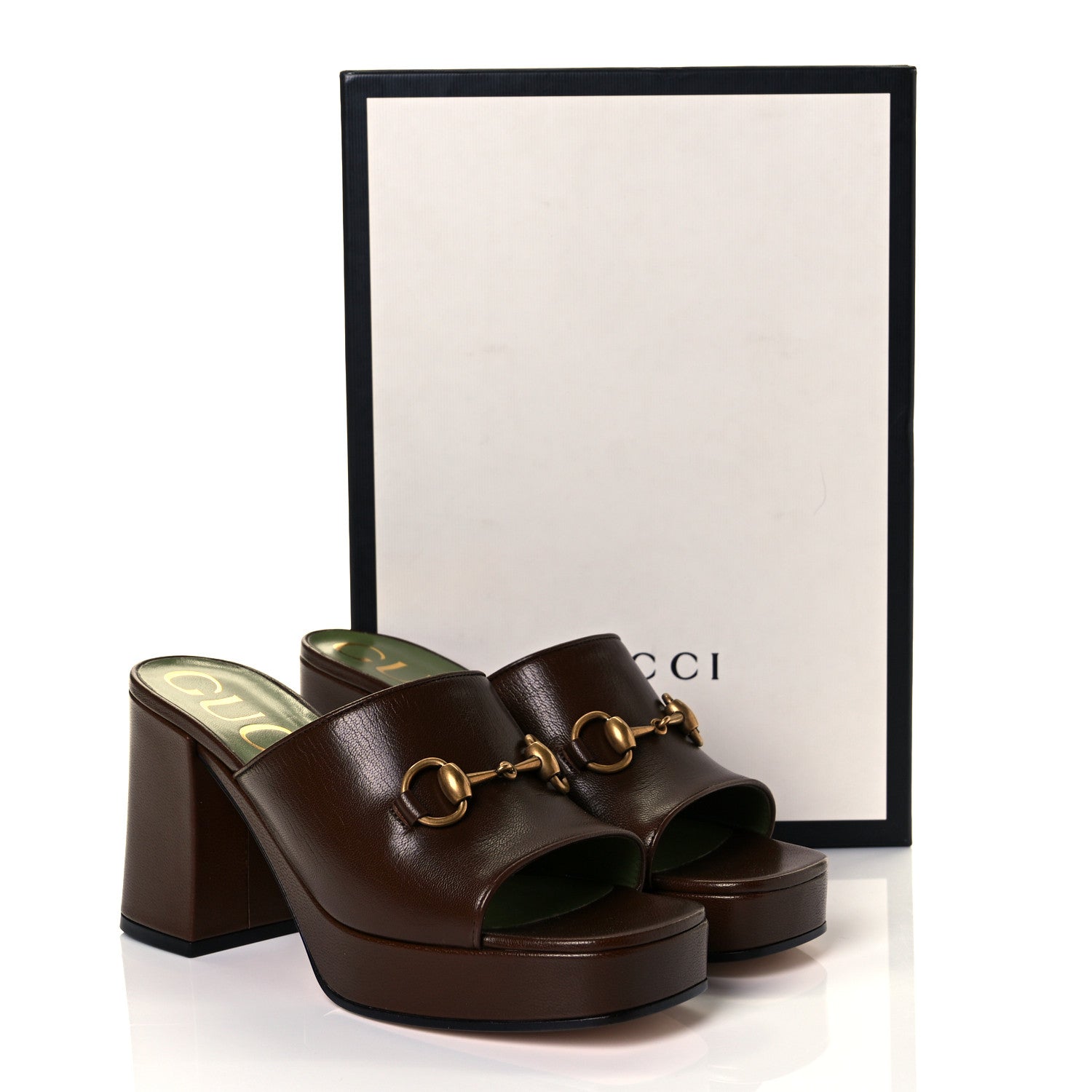 Gucci Granada Kid Houdan Platform Slide Sandals 38.5 Brown Sugar 20 of 20