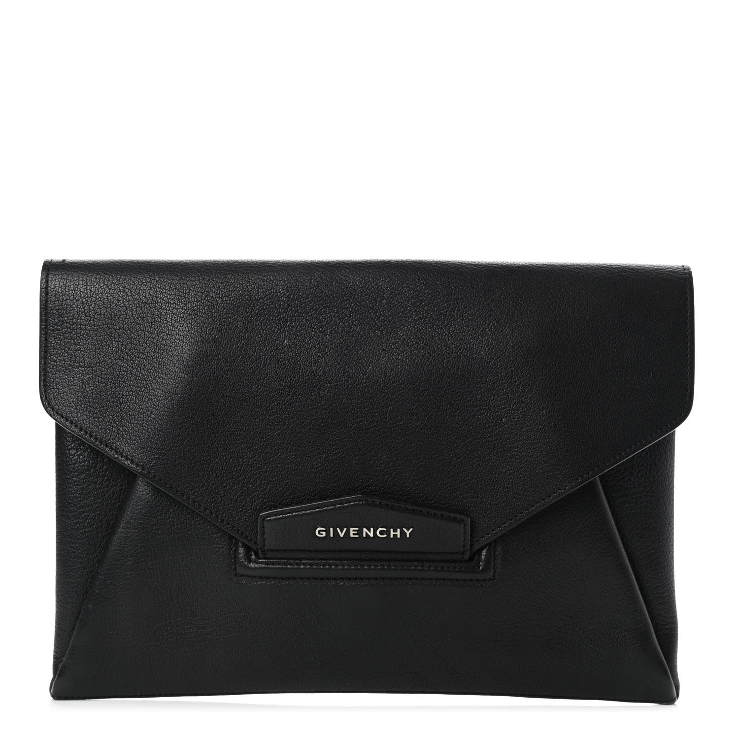 Givenchy Sugar Goatskin Medium Antigona Envelope Clutch Black 1 of 9