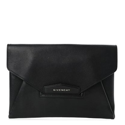 Givenchy Sugar Goatskin Medium Antigona Envelope Clutch Black 1 of 9