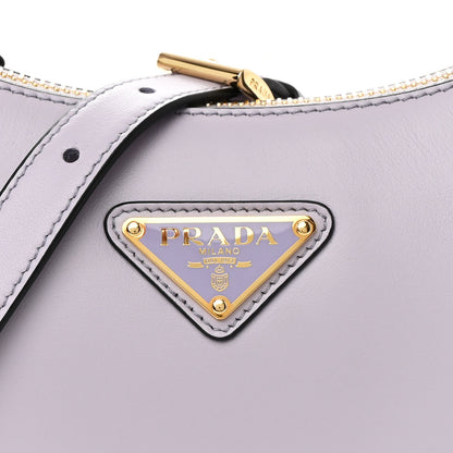 Prada Soft Calfskin Arque Shoulder Bag Glicine 8 of 10