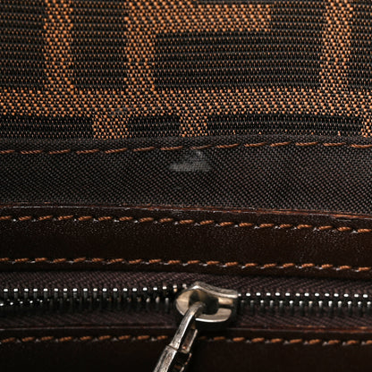 Fendi Zucca Baguette Double Flap Tobacco 10 of 11