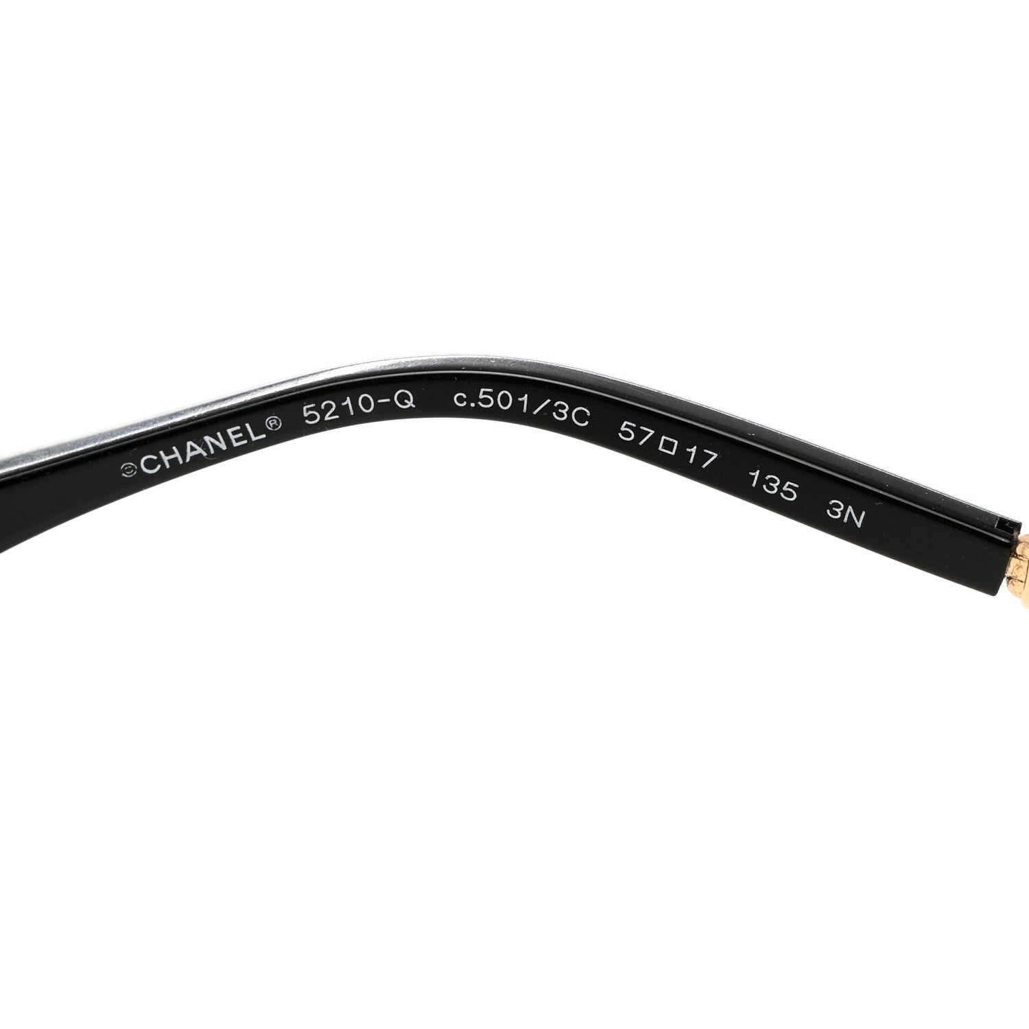 Chanel Lambskin Square Chain Sunglasses 5210-Q Black 6 of 7