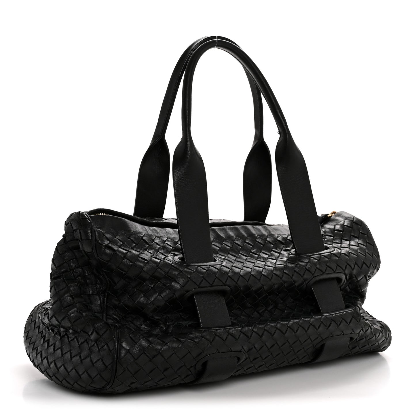 Nappa Intrecciato Satchel Black