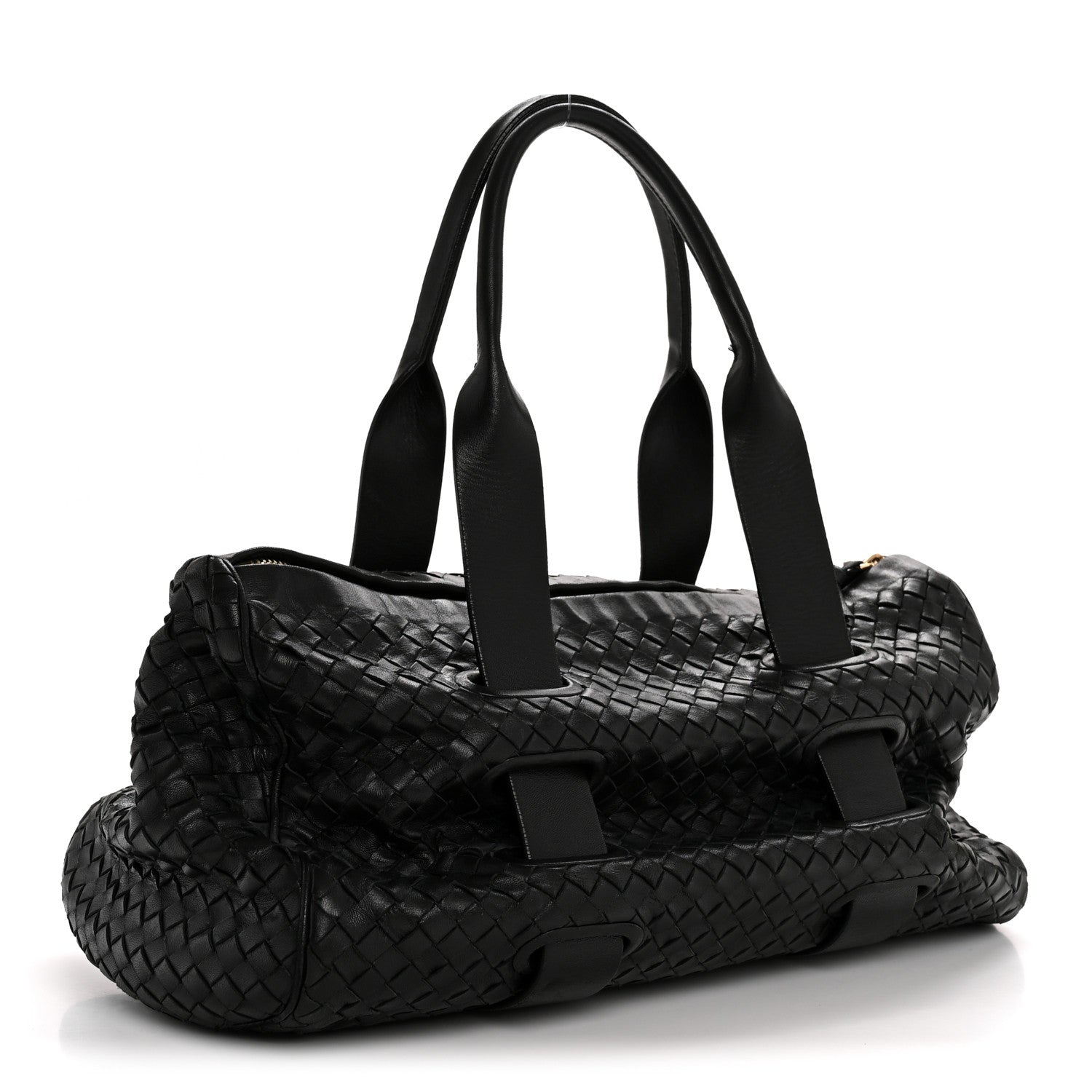 Bottega Veneta Nappa Intrecciato Satchel Black 3 of 15