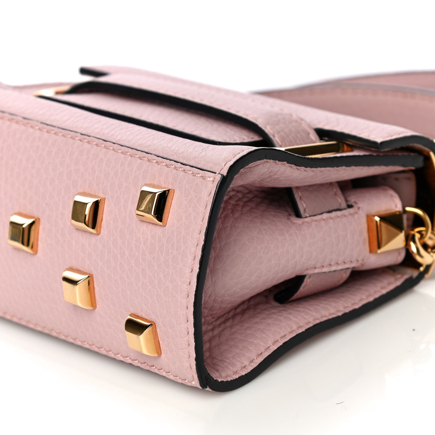 Valentino Garavani Grained Calfskin Mini My Rockstud Frame Bag Poudre 6 of 20