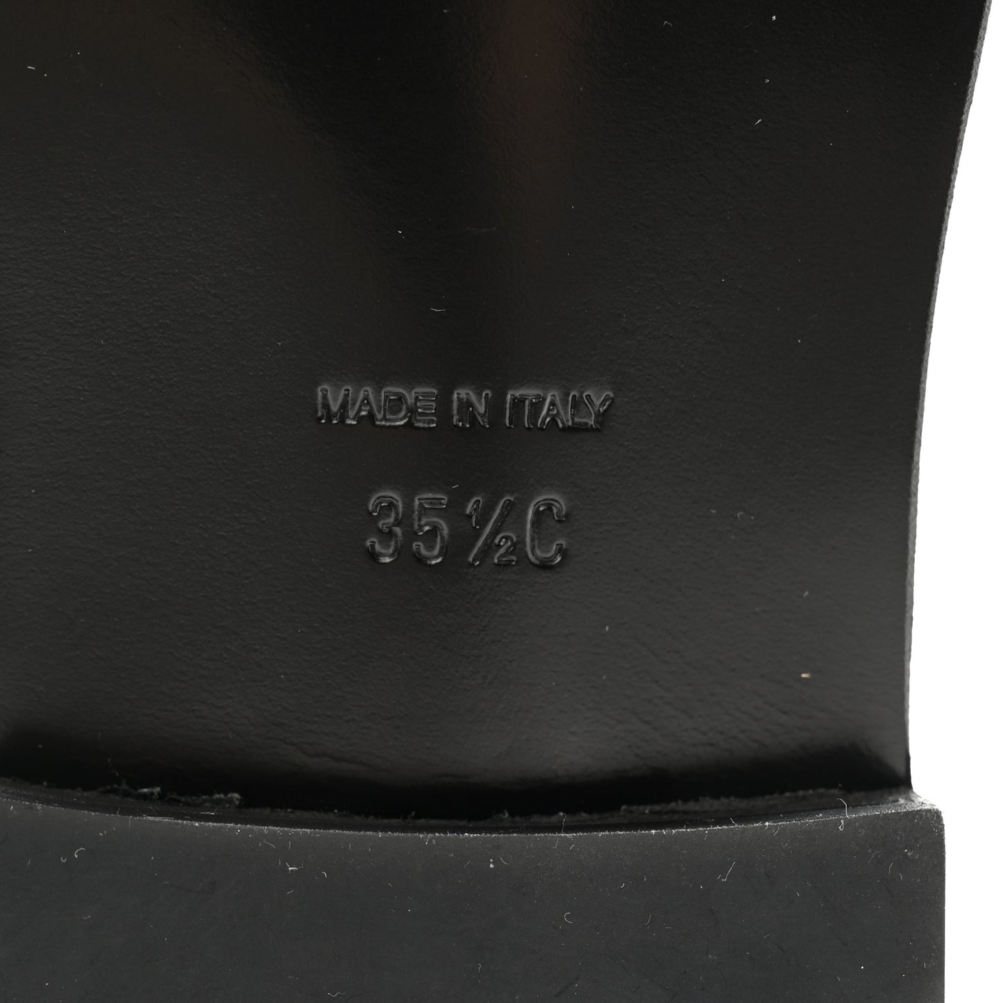 Calfskin Enamel Charms Mocassin Loafers 35.5 Black