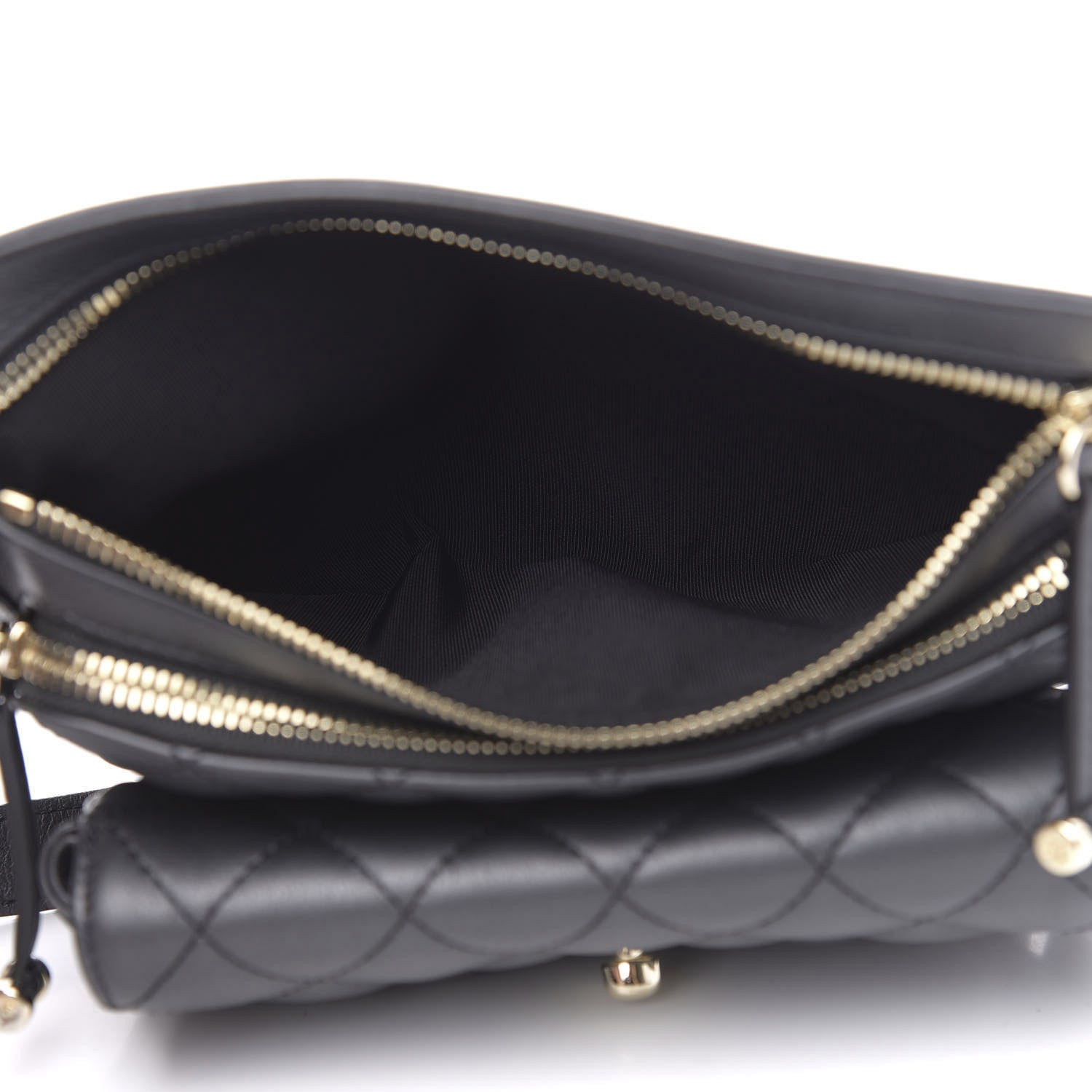 Chanel Calfskin Flap Chain Waist Bag Black 5 of 11