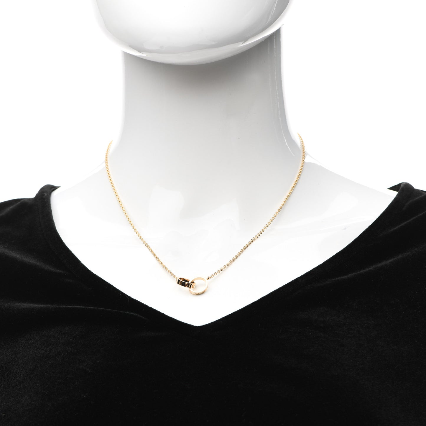 18K Yellow Gold Interlocking LOVE Necklace