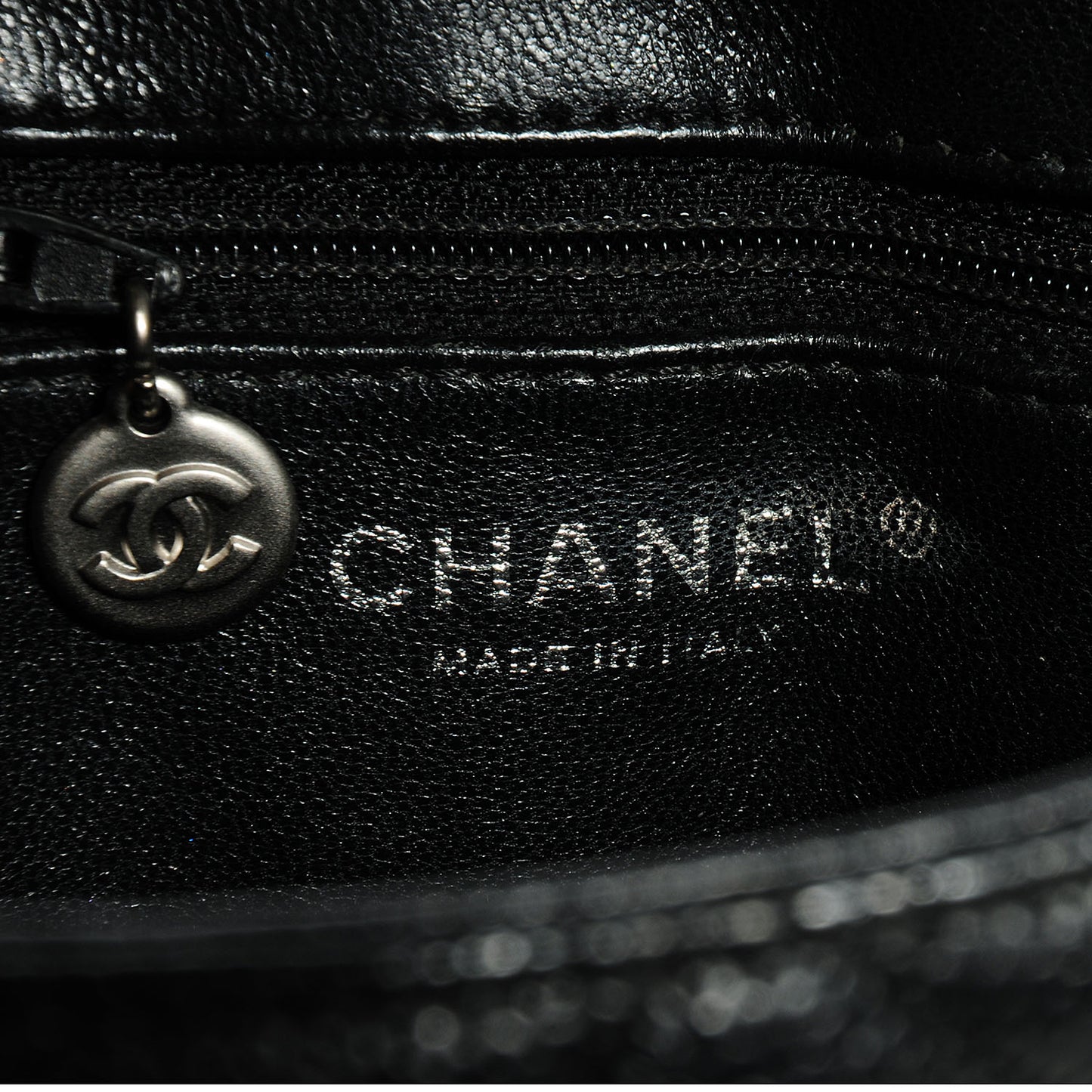 Caviar Medallion Tote Black