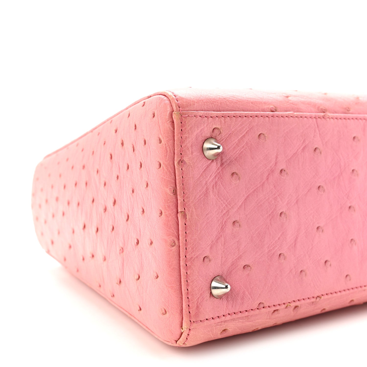 Christian Dior Ostrich Medium Lady Dior Pink 9 of 10